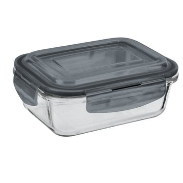 2Pcs 380ml Glass Clip Lock Food Storage Container with  Lid