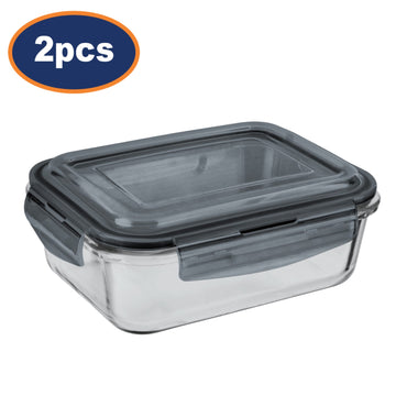 2Pcs 620ml Glass Clip Lock Container by Sozali
