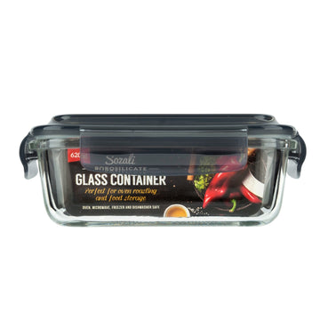 620ml Glass Clip Lock Food Storage Container with Vented Lid