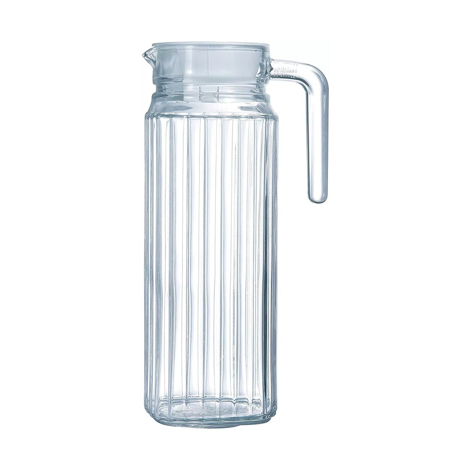 1L Clear Glass Water Pitcher Fridge Jug w/ Lid