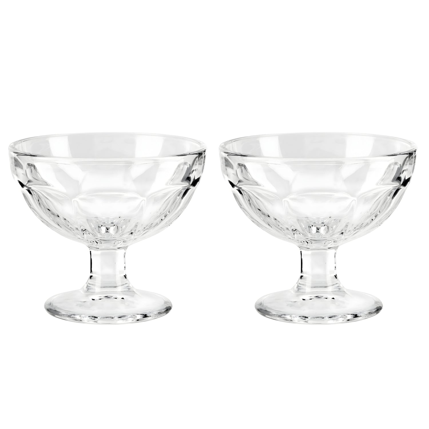 2Pcs Premium Clear Glass Dessert Bowls From Sozali