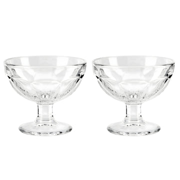 2Pcs Premium Clear Glass Dessert Bowls From Sozali