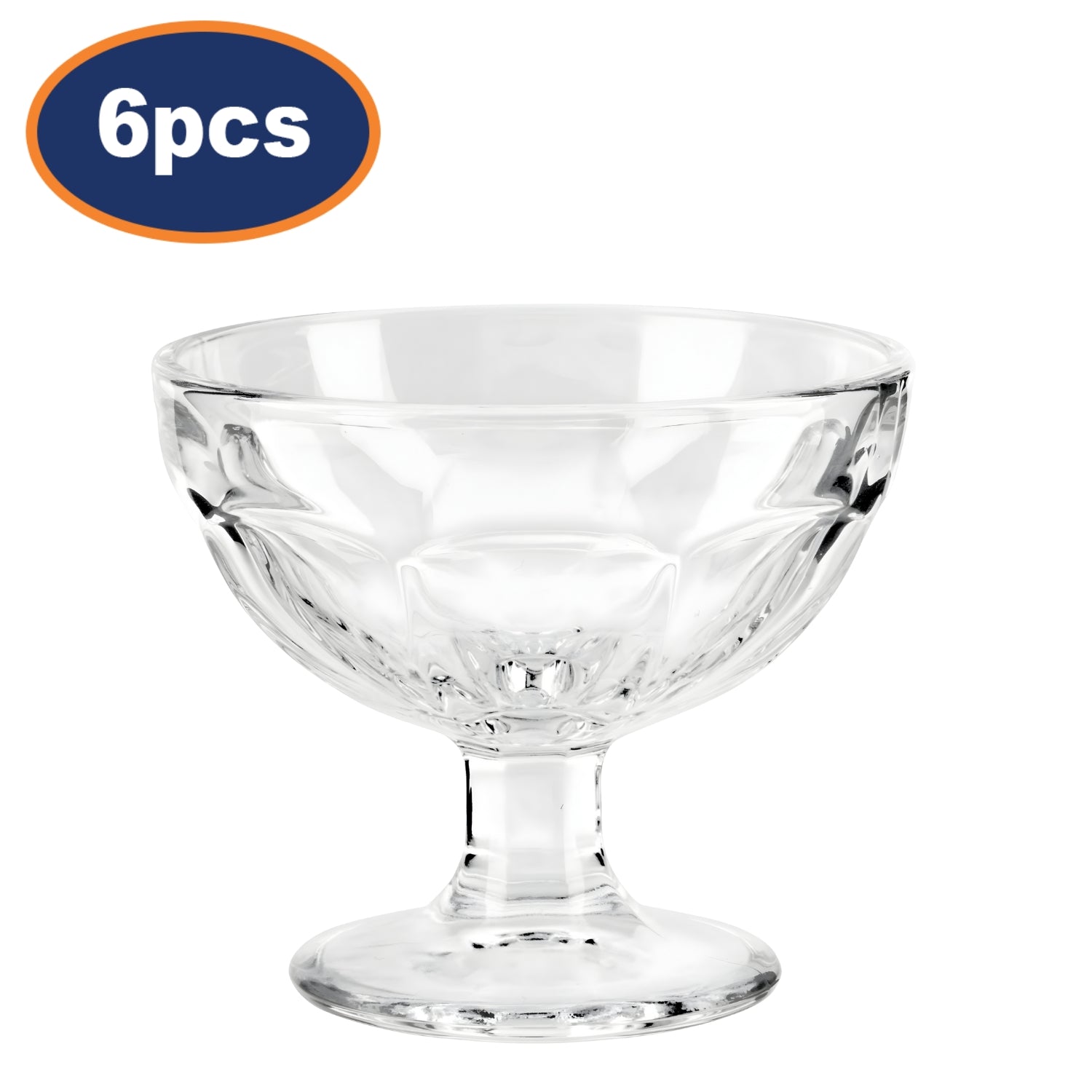 6Pcs Premium Clear Glass Dessert Bowls From Sozali