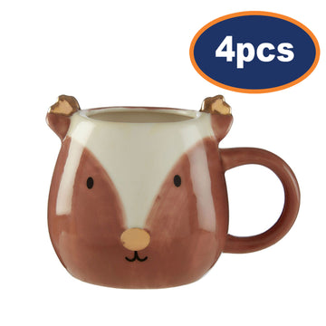 4pcs 500ml Rudy Reindeer Novelty Mug
