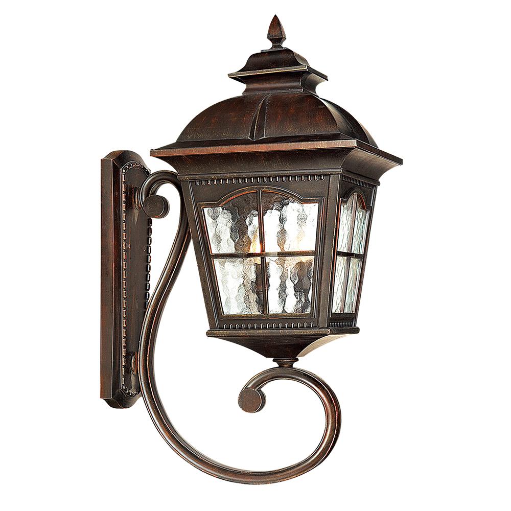 1 Light Large Brown Uplight Outdoor Wall Lantern Light Vintage Style - Bonnypack