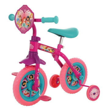 10 Inch Disney Princess 2 In 1 Training Bike Stabilisers Kids - Bonnypack