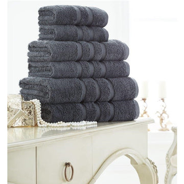 100% Cotton Zero Twist Hand Towel - Charcoal - Bonnypack
