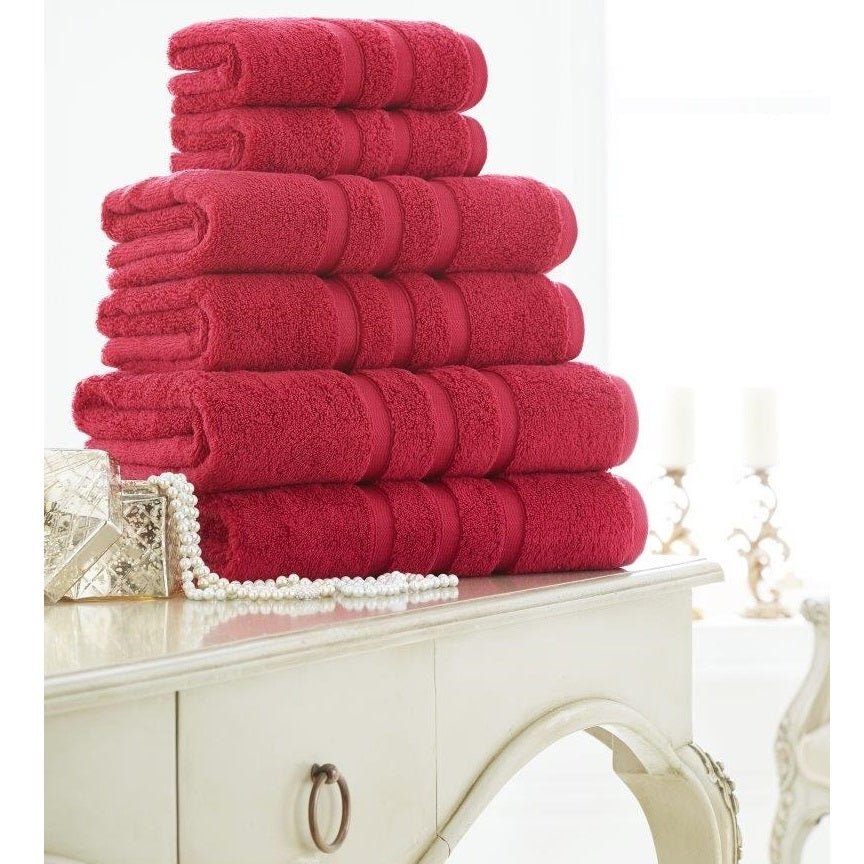 100% Cotton Zero Twist Hand Towel - Pomegranate - Bonnypack