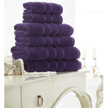 100% Cotton Zero Twist Hand Towel - Purple
