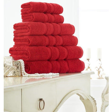 100% Cotton Zero Twist Hand Towel - Red - Bonnypack