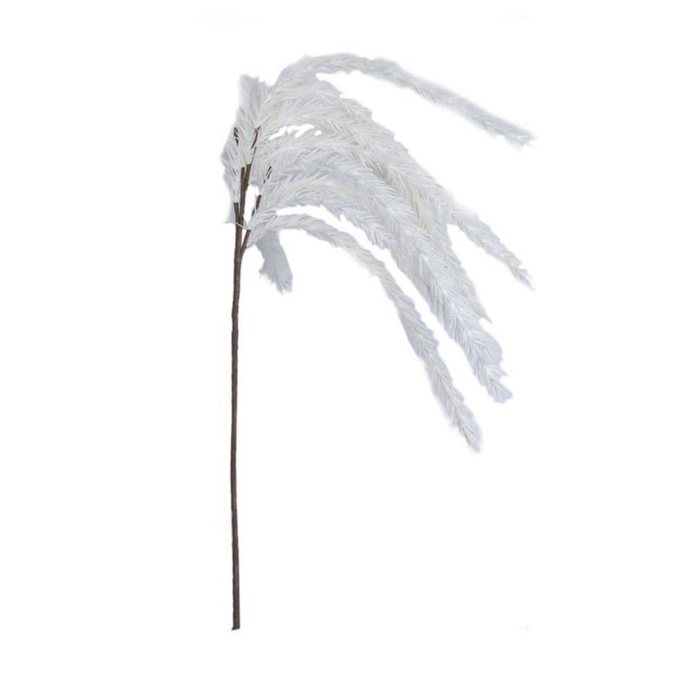 130cm Foam Fish Tail Fern Spray White - Bonnypack