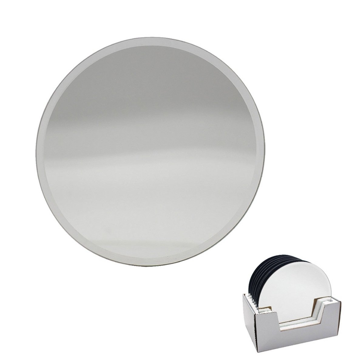 20cm Mirrored Glass Candle Plate - Bonnypack