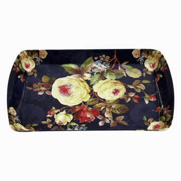 21x14cm White Rose Blossom Floral Small Serving Tray