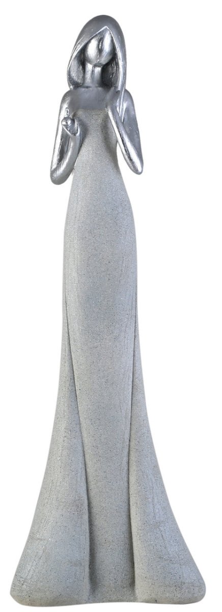 24" Grey Polyresin Lady Figurine - Bonnypack