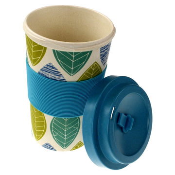 350ml Dark Blue Bamboo Travel Mug