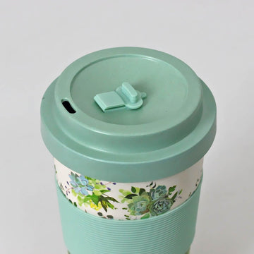 350ml Light Blue Bamboo Travel Mug