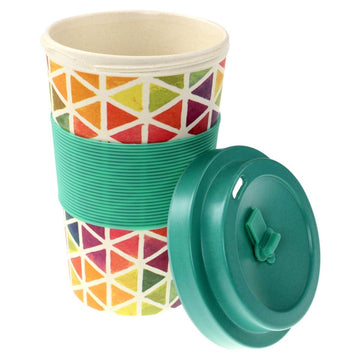 350ml Light Green Bamboo Travel Mug