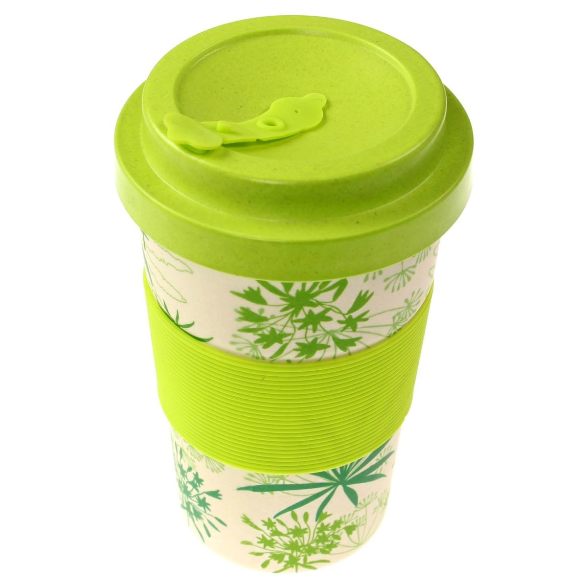 350ml Parrot Green Bamboo Travel Mug - Bonnypack