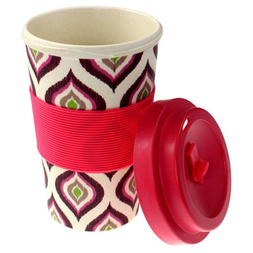 350ml Pink Bamboo Travel Mug