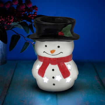 Electric Wax Melt Burner Christmas Ceramic Snowman