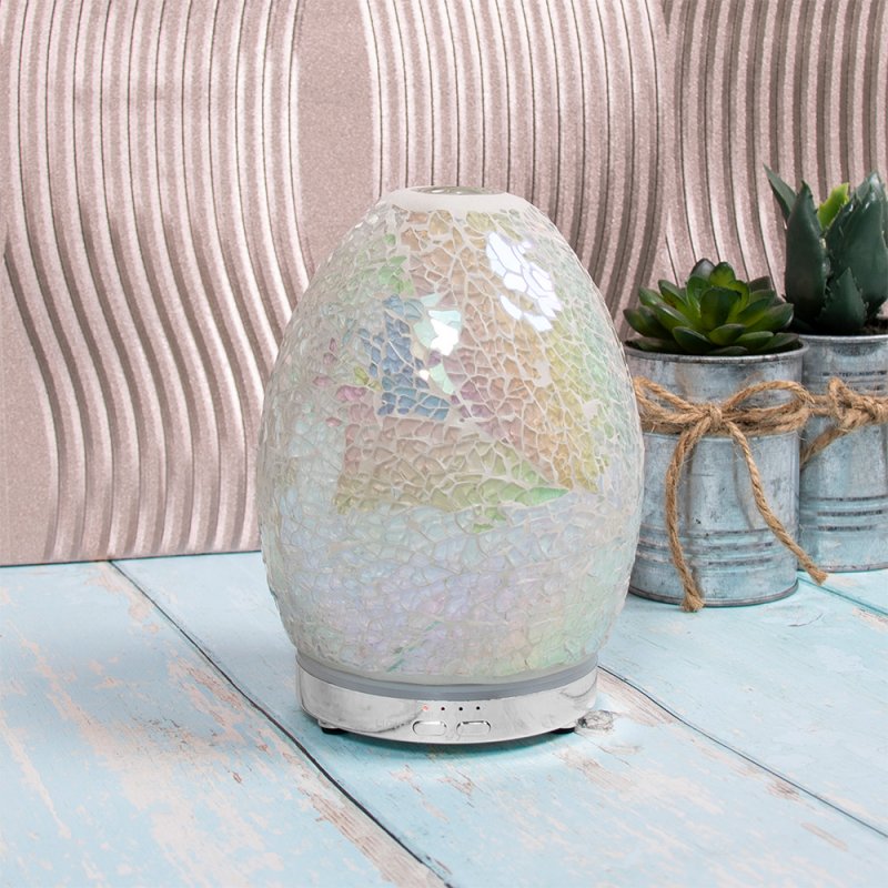 Egg Shaped Humidifier Pearl Mosaic Lamp Design
