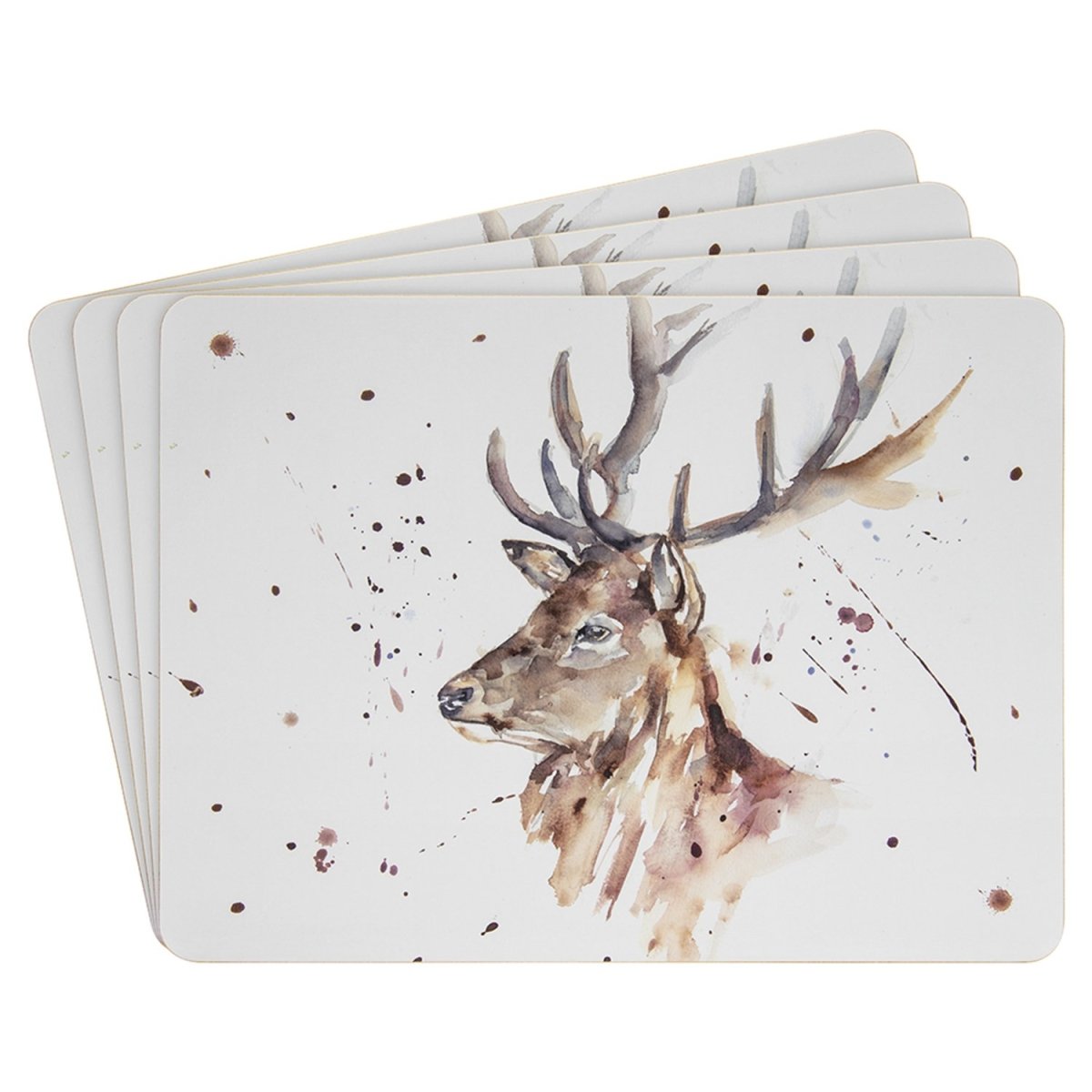 4-Set Placemats Country Life Stag Male Deer Laptop Support - Bonnypack