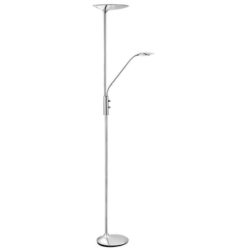 5w + 10W Light LED Mother And Child Chrome Free Standing Floor Lamp