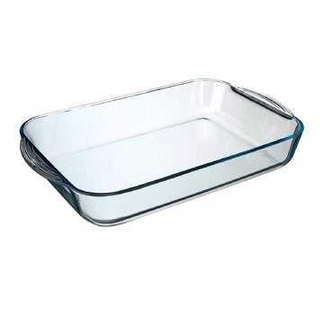 Clear Glass 40X25cm Food Pie Pasta Baking Oven Dish Tray