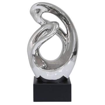 69Cm Silver Abstract Sculpture - Bonnypack