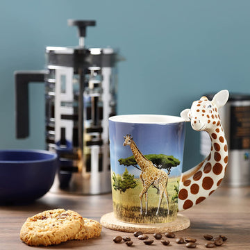 350ml Giraffe Handle Ceramic Mug