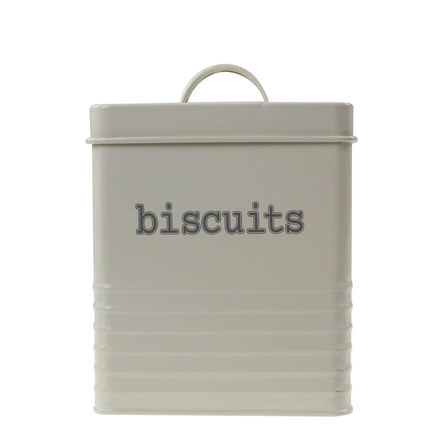 Square Cream Biscuit Canister Cookie Storage Tin Container