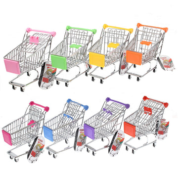 Set Of 2 Mini Children's Shopping Trolley Toy