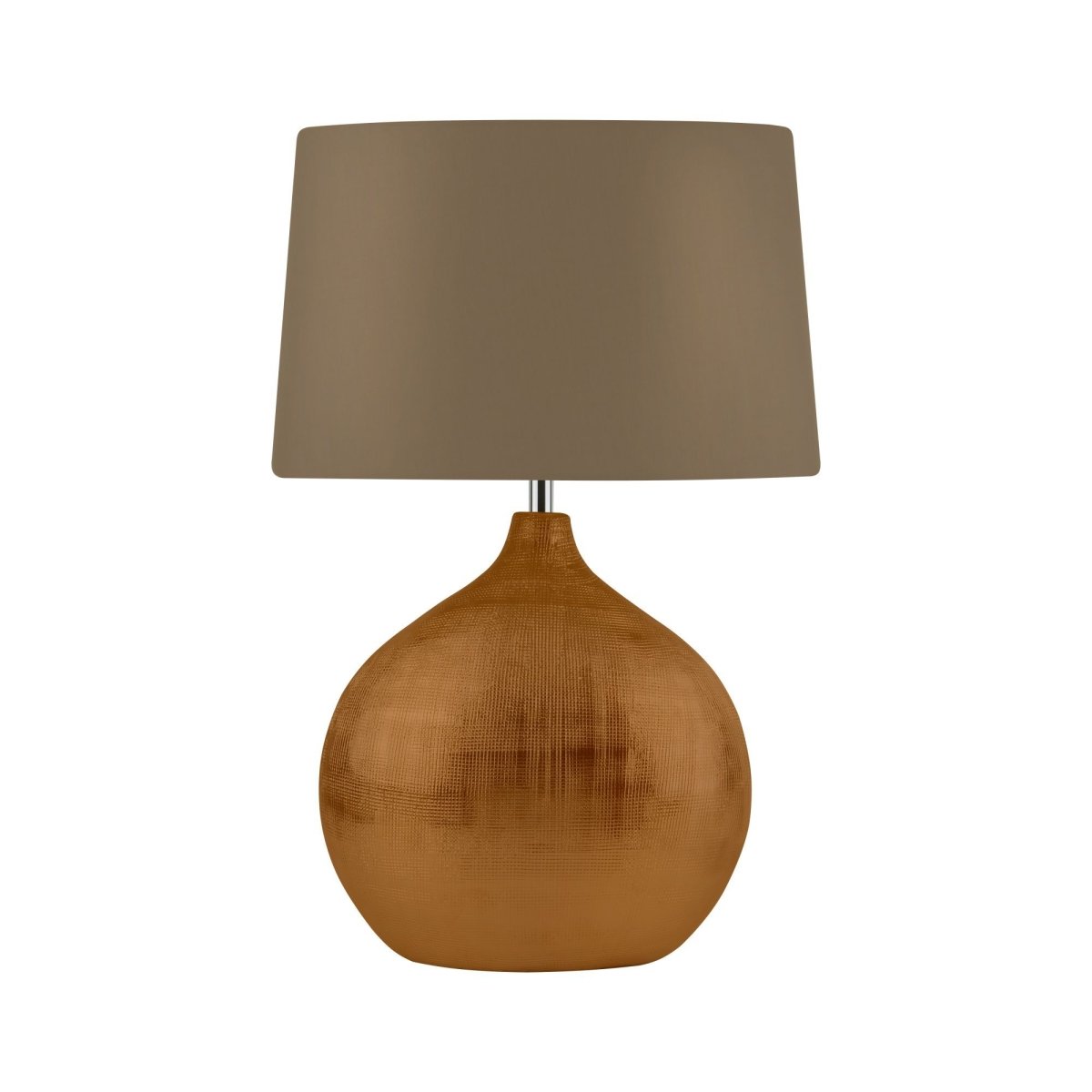 Artisan 1 Light Bronze Table Lamp With Round Base Brown Shade - Bonnypack