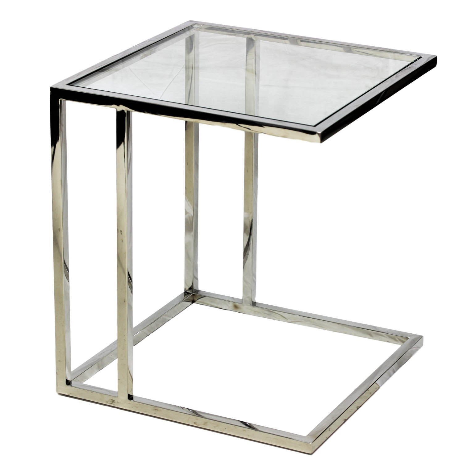 Stainless Steel Sofa Table Toughened Glass Top