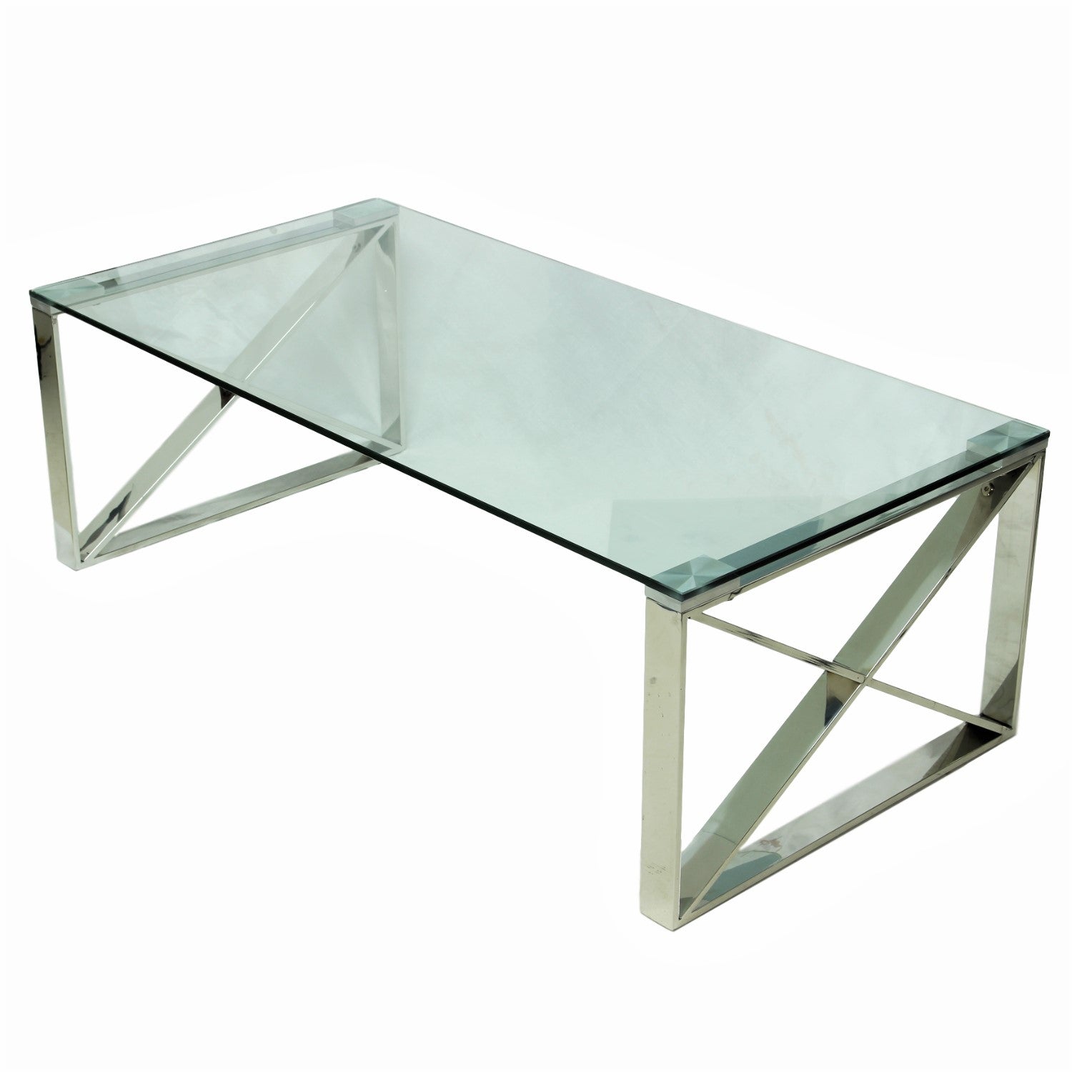 Apex Rectangle Glass Top Coffee Table