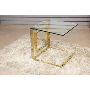 Geo Gold Metal End Sofa Table