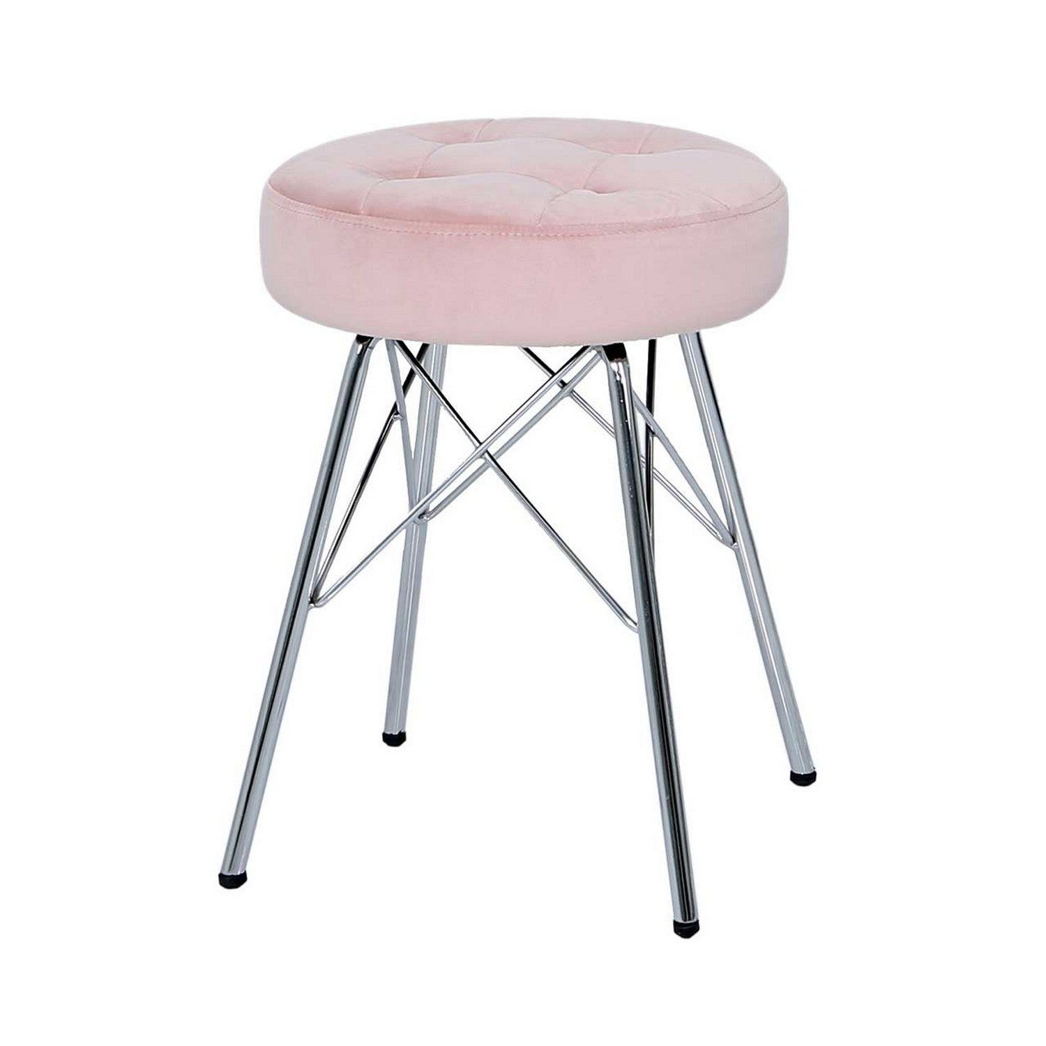 Rose Pink Alice Tufted Stool