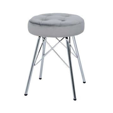 Value Silver Alice Tufted Stool