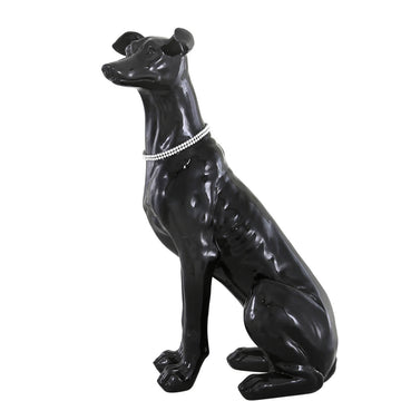 Sitting Black Dog Decoration