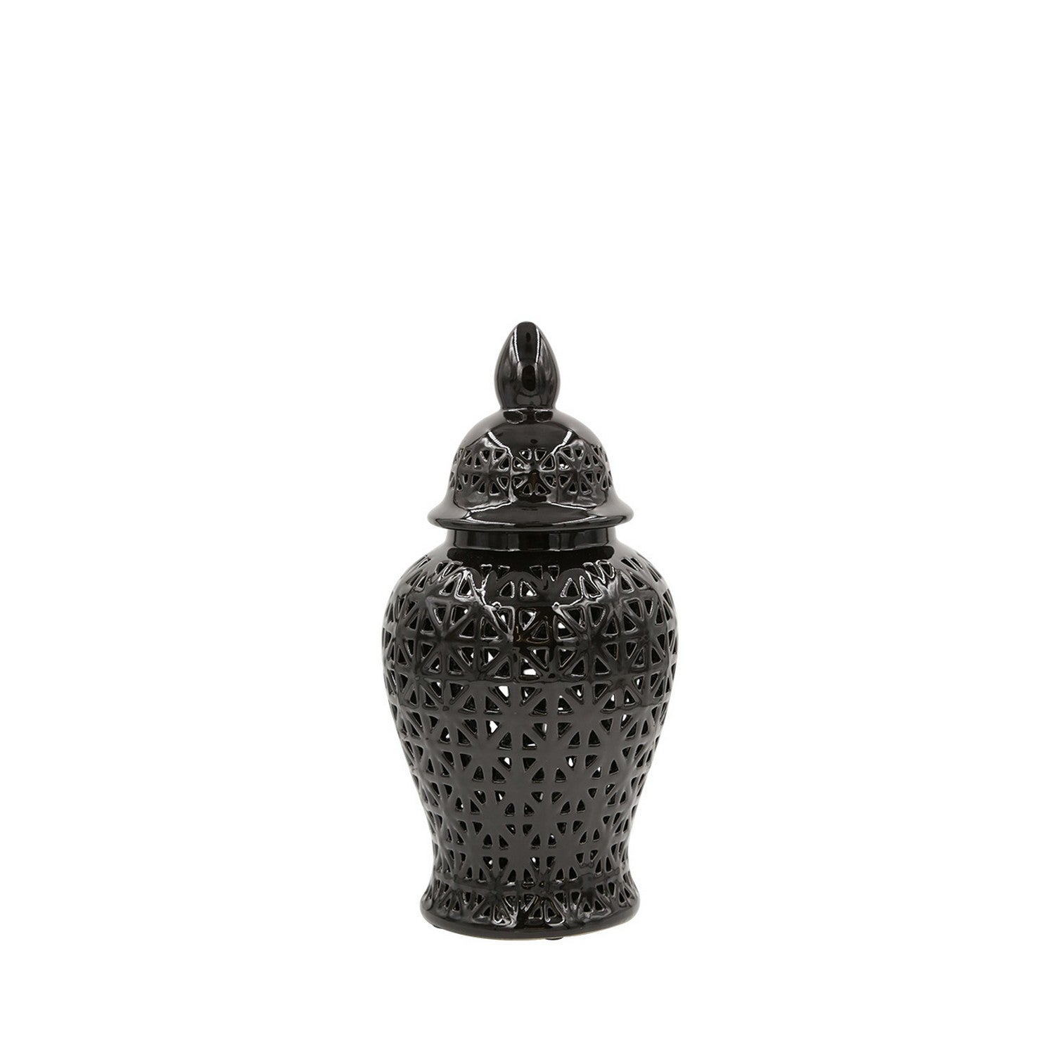 46cm Ginger Jar Black