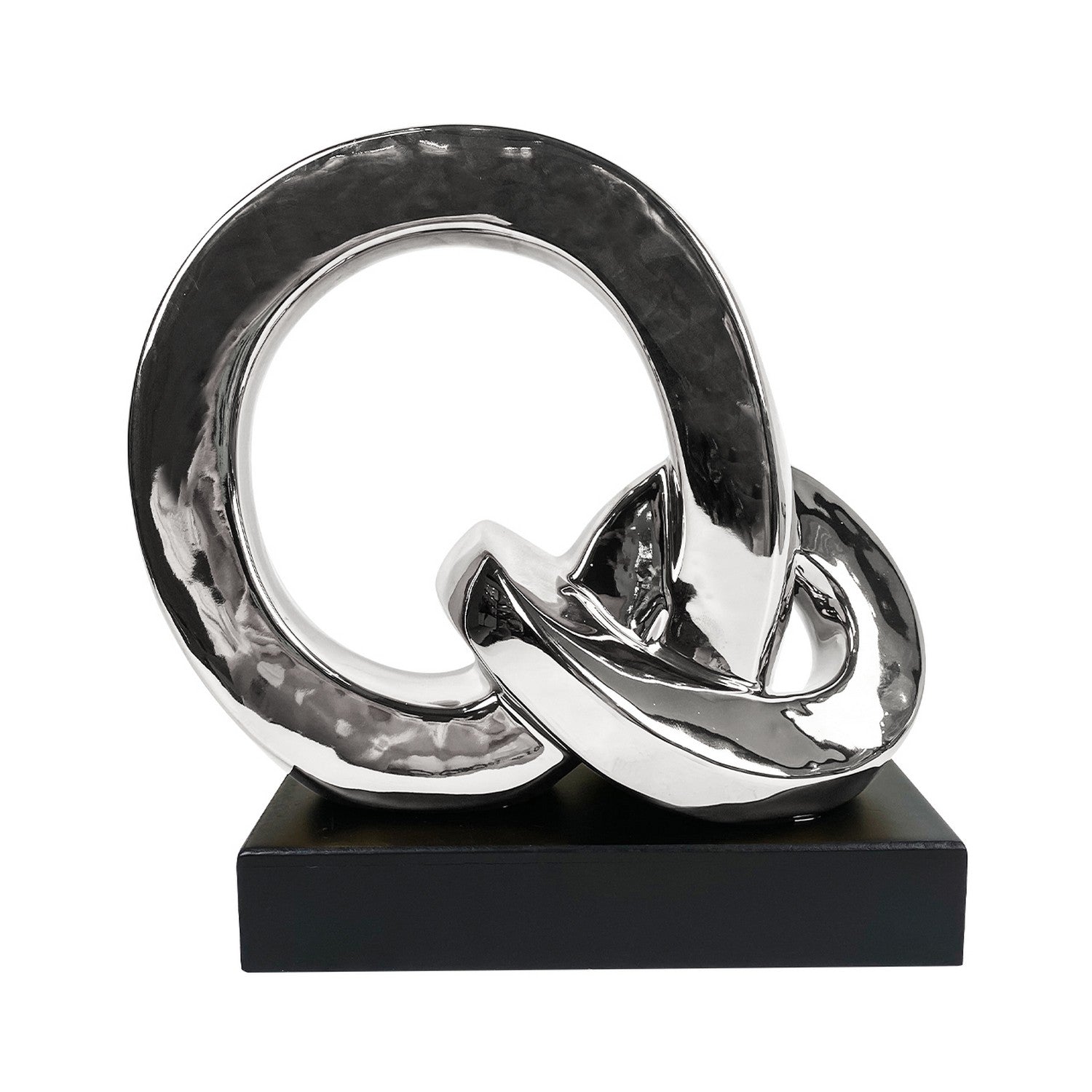 33cm Silver Finish Abstract Sculpture