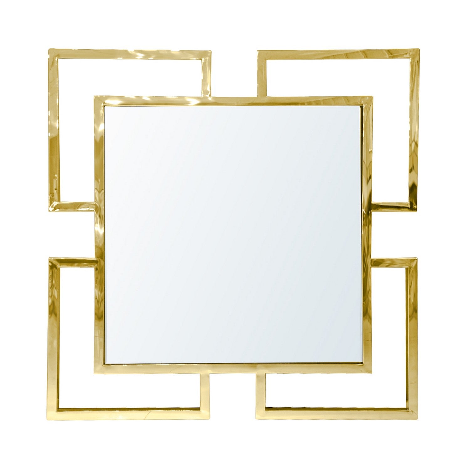 80cm Gold Geo Wall Mounted Mirror