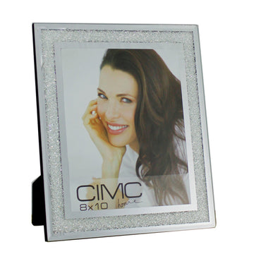 Diamond Crush Silver Finish Large Photo Frame