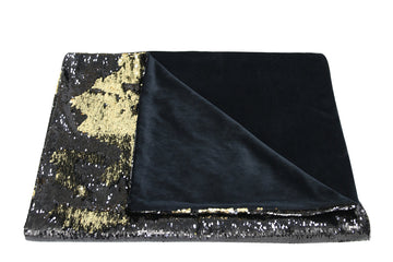 Black & Gold Two Tone Sequin Siren Throw