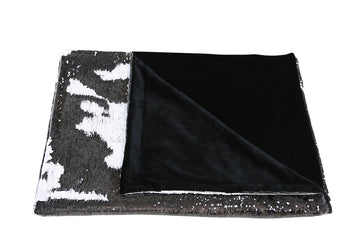 Black & White Two Tone Sequin Siren Throw