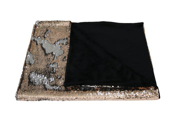 Copper & Silver Two Tone Sequin Siren Throw