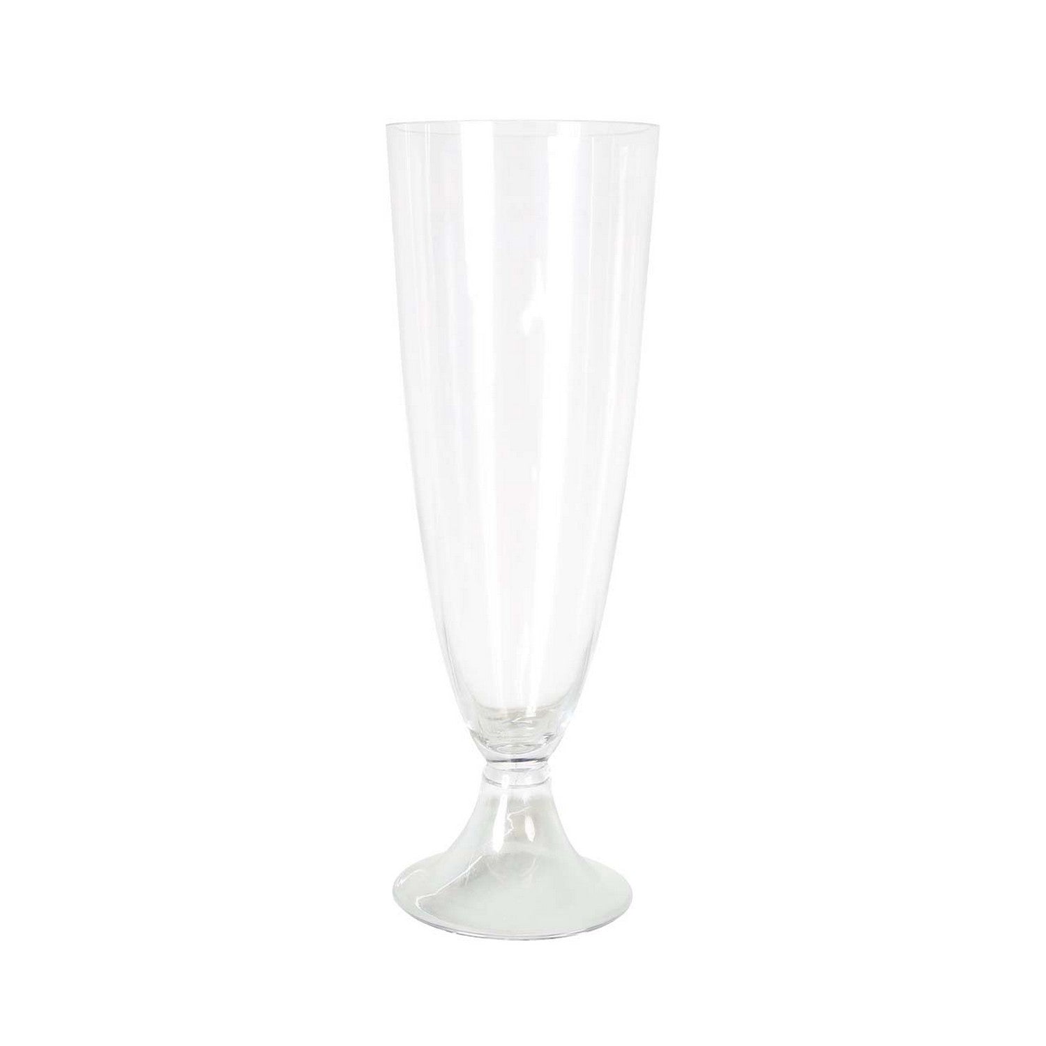 50cm Clear Glass Flute Flower Vase