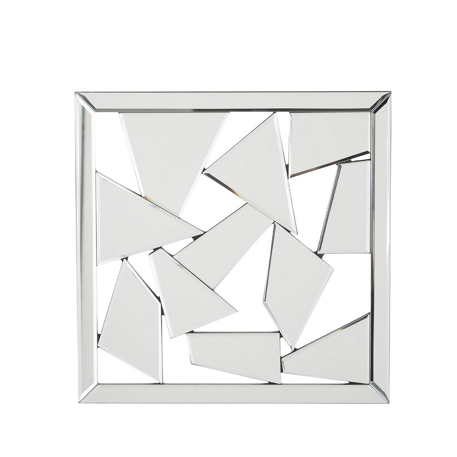 40cm Square Abstract Design Glass Mirror Wall Art
