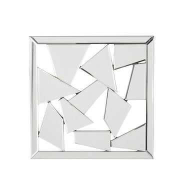40cm Square Abstract Design Glass Mirror Wall Art