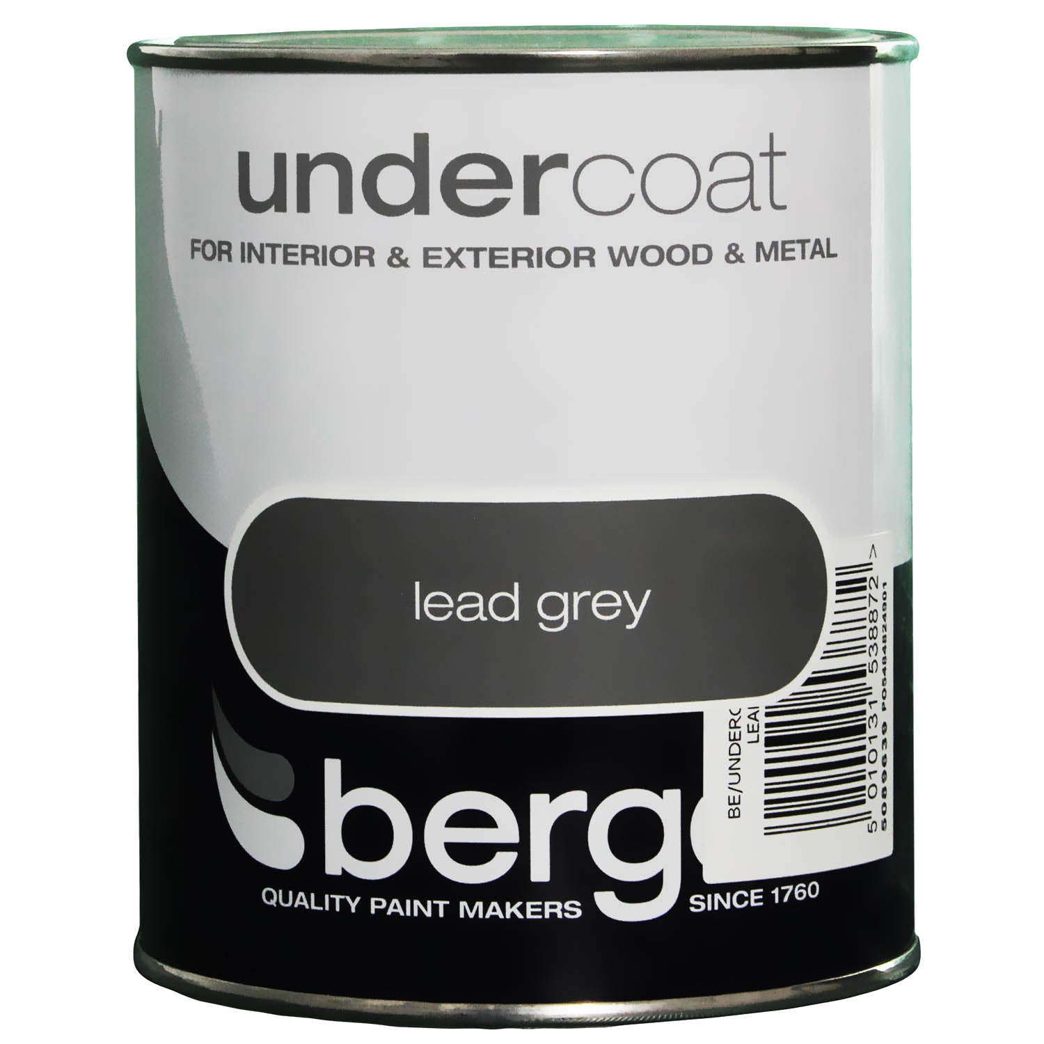 Berger Undercoat Lead Grey 750ml Interior Exterior Wood Metal Paint